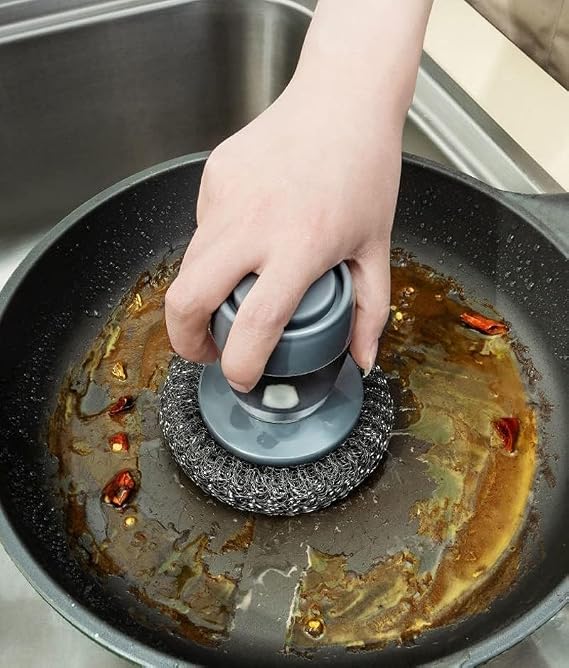 Premium Soap Dispensing Palm Brush for Cleaning