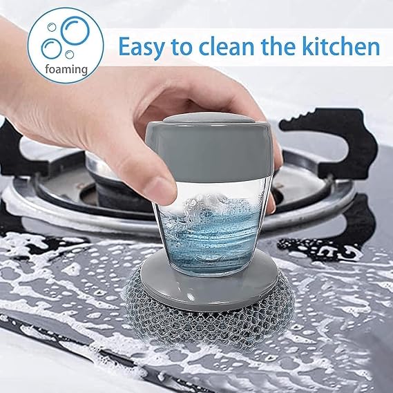 Premium Soap Dispensing Palm Brush for Cleaning