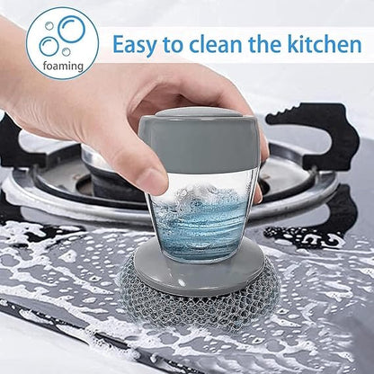 Premium Soap Dispensing Palm Brush for Cleaning